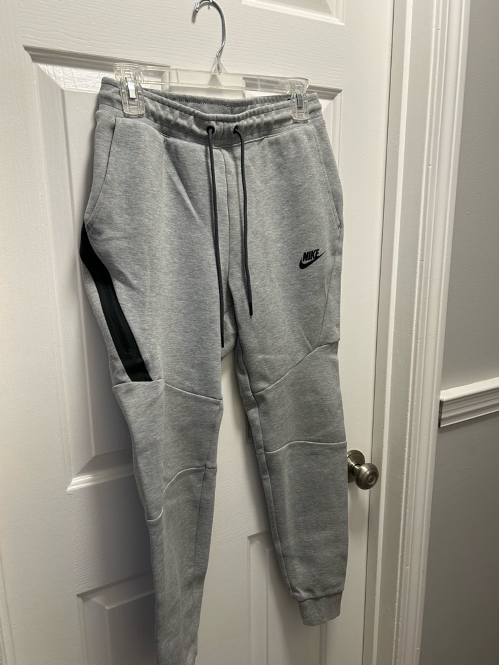 Nike Light Gray Jogger Sweatpants with Black Accents